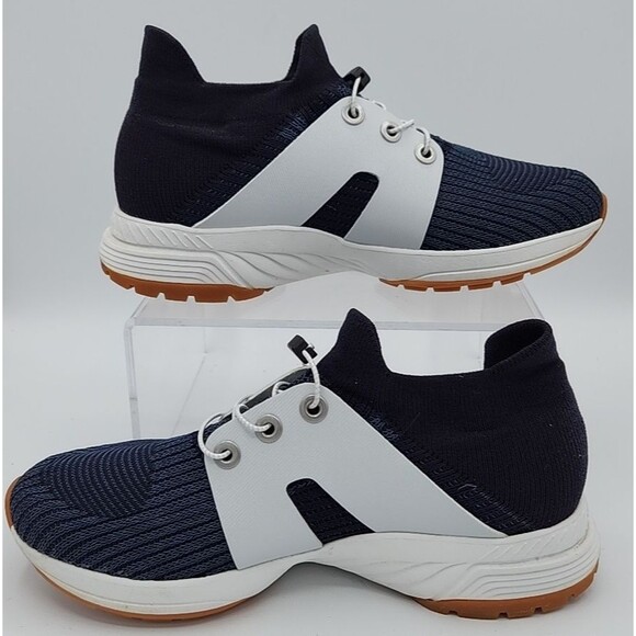 Uyn Athletic Shoes Navy Blue and White Bungee Lace Mens Size 6.5 EU 39 - Picture 2 of 7